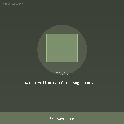 Canon Yellow Label A4 80g 2500 ark