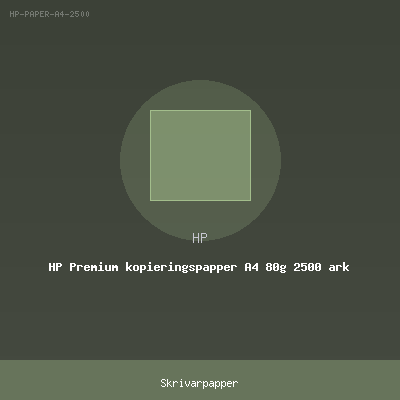 HP Premium kopieringspapper A4 80g 2500 ark